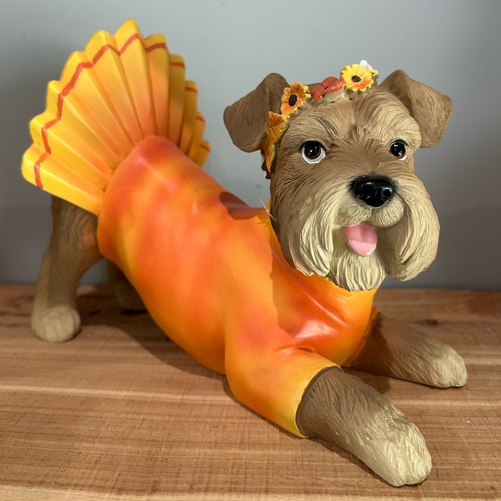 NEW Humane Society Fall Decor Schnauzer Dog Statue